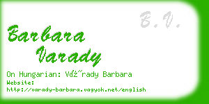 barbara varady business card